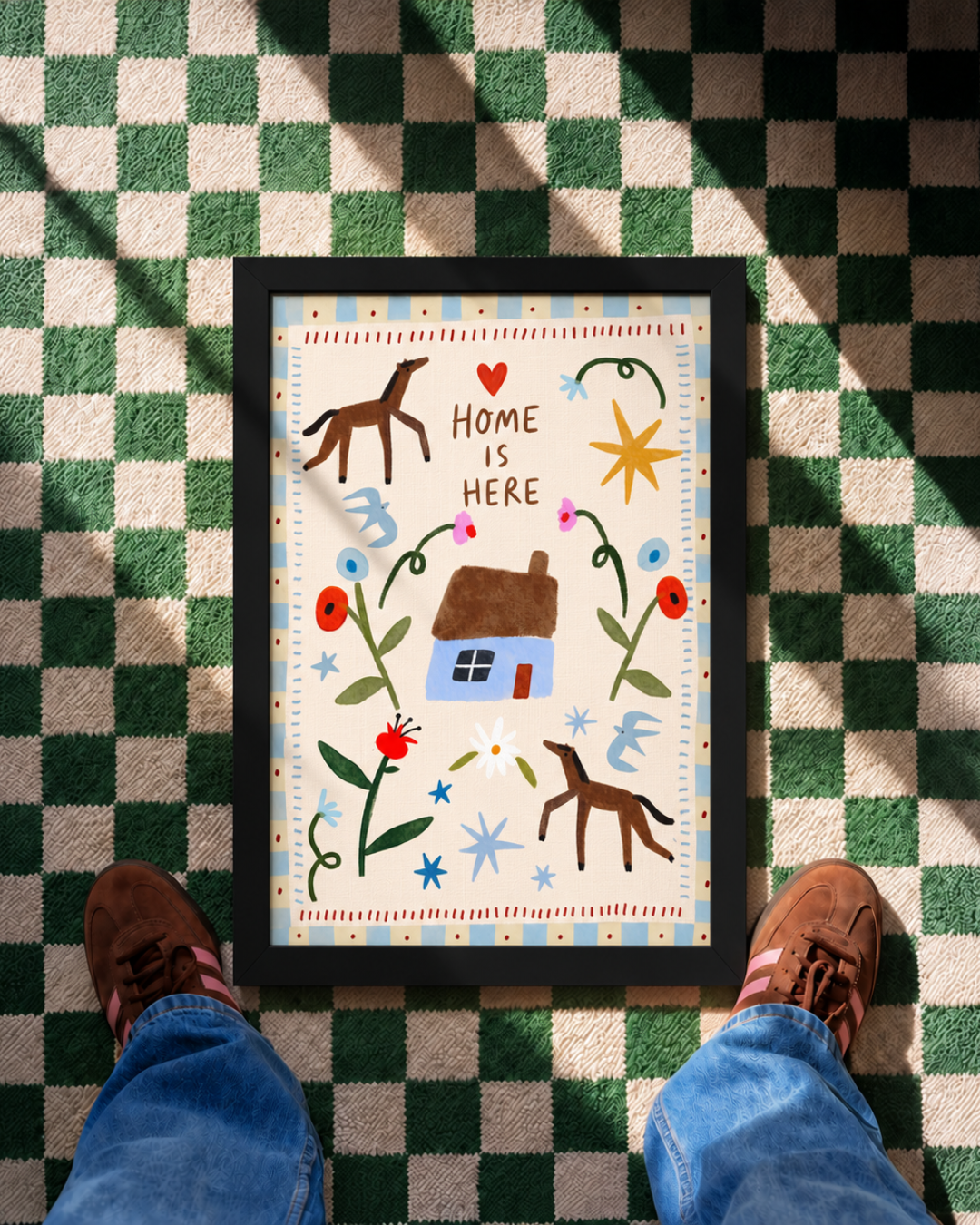 Home Is Here Framed Art Print