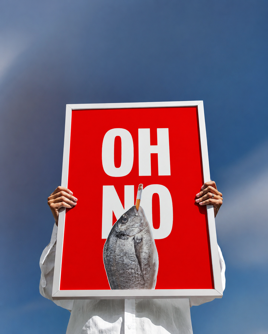 Oh No Fish Pop Art Frame
