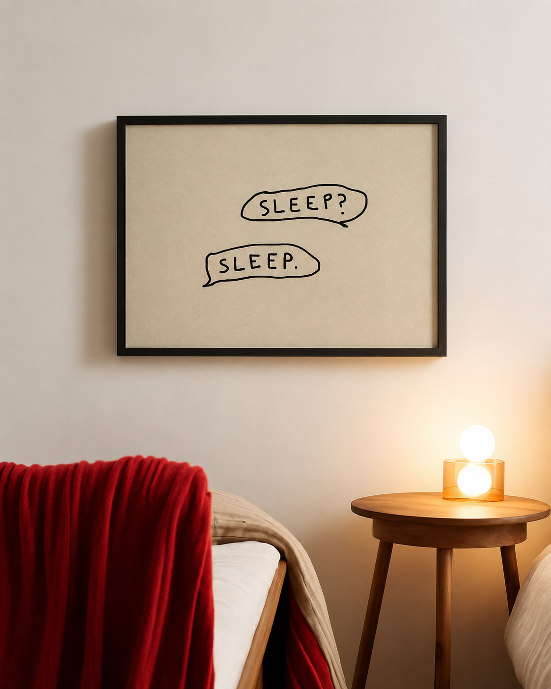 Sleep? Sleep. Wall Frame