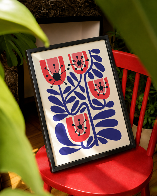 Crimson Bloom Framed Art Print