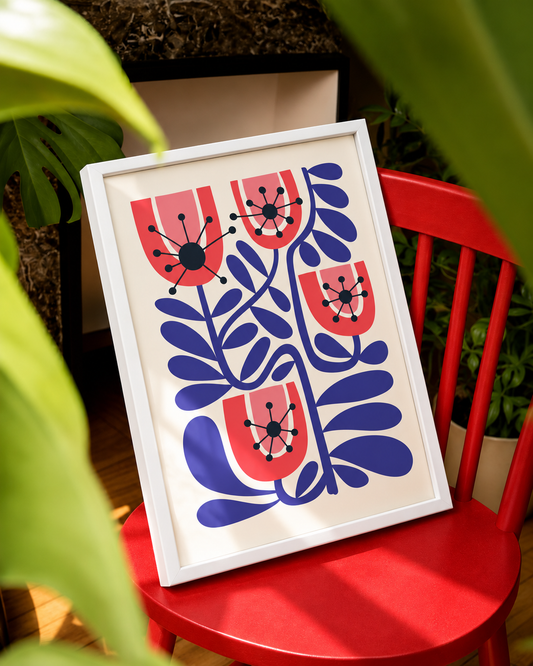 Crimson Bloom Framed Art Print