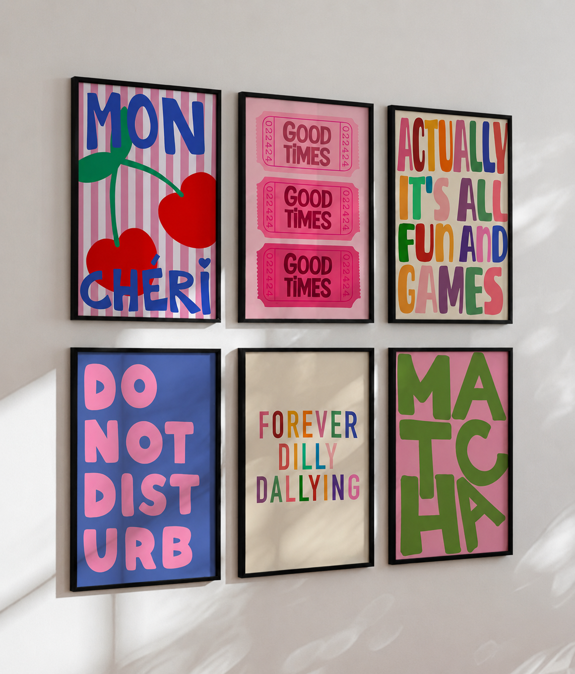 Playful Typography Gallery Wall Set
